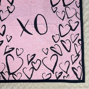 First Impressions XO Hearts Baby Security Blanket Lovey Black Pink